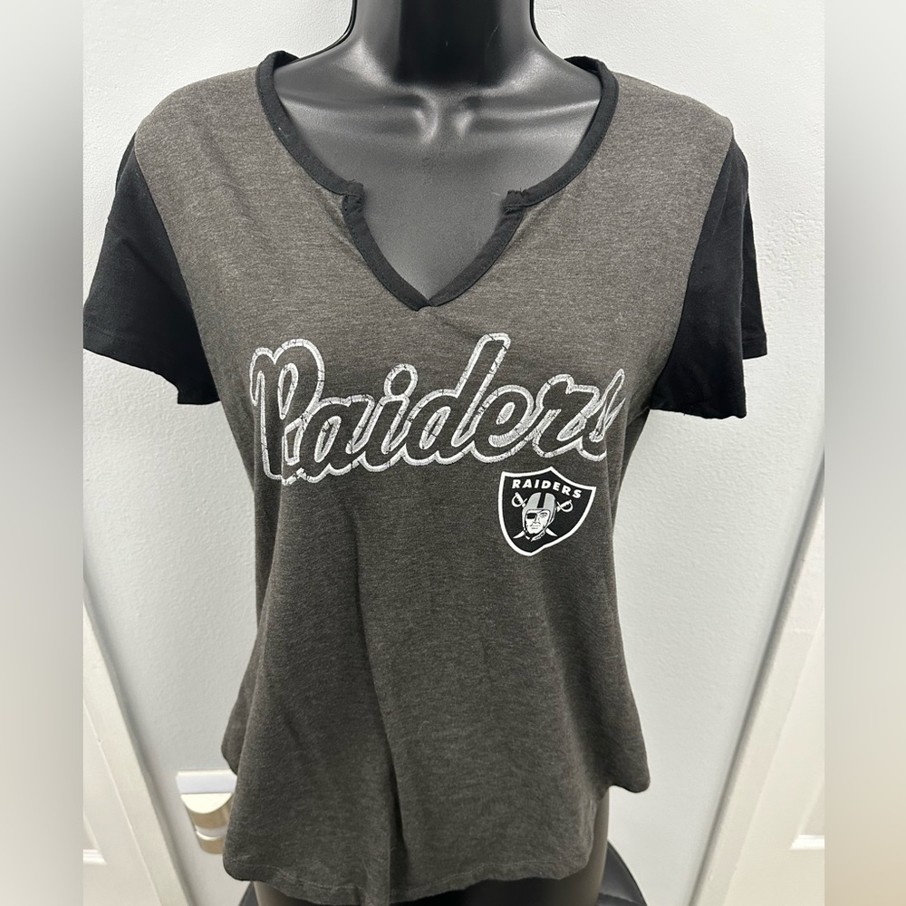 Women's Size Small NFL Raiders Shirt - Black/Gray